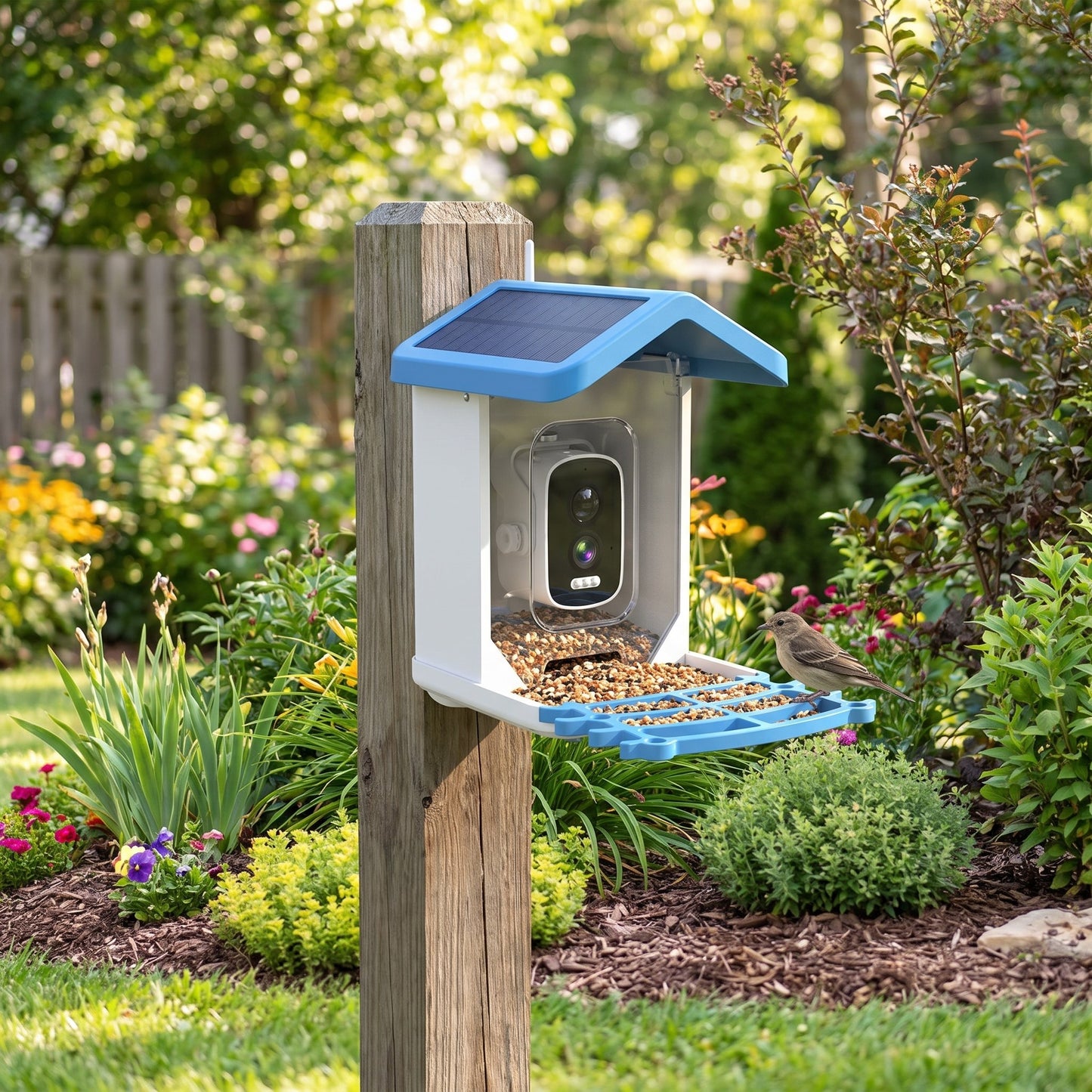 Solar-Powered Smart Bird Feeder Camera