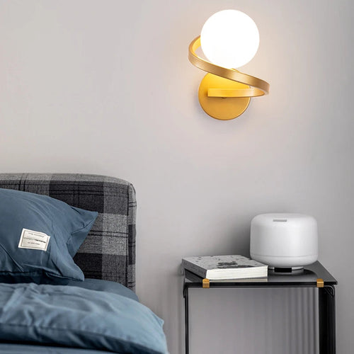 Spiral Globe Wall Sconce