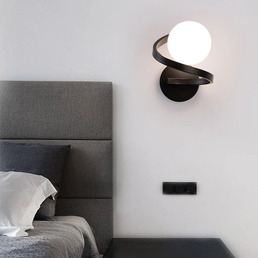 Spiral Globe Wall Sconce