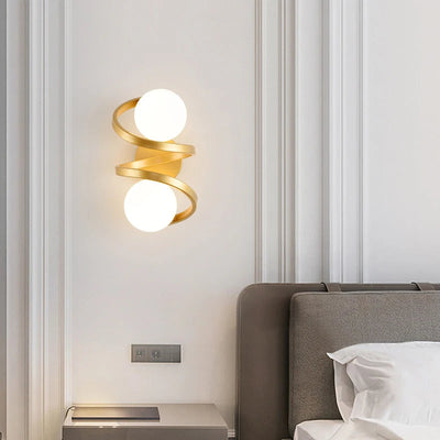Spiral Globe Wall Sconce
