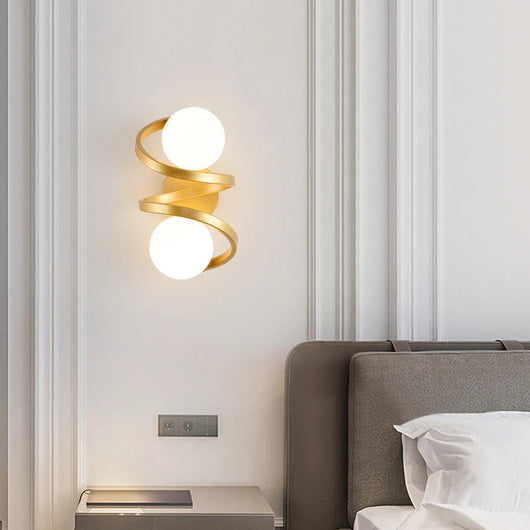 Spiral Globe Wall Sconce