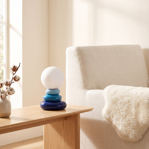 Stacked Stone Ceramic USB Table Lamp