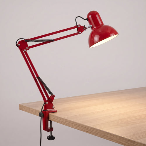 Swing Arm Clip-On Desk Lamp