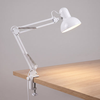 Swing Arm Clip-On Desk Lamp - White