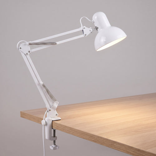 Swing Arm Clip-On Desk Lamp