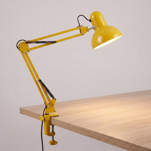 Swing Arm Clip-On Desk Lamp