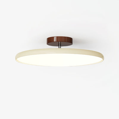 Swivel Arm Integrated LED Flush Mount Ceiling Light - Beige / ∅ 11.8″ x H 3.5″