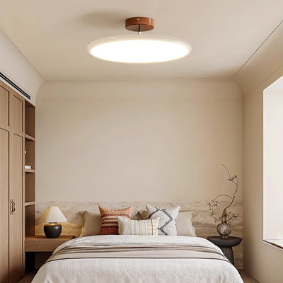 Swivel Arm Integrated LED Flush Mount Ceiling Light - Beige / ∅ 11.8″ x H 3.5″