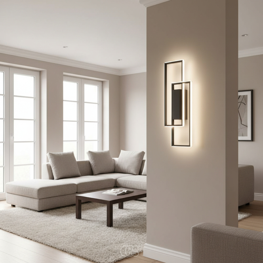Three-Color LED Geometric Wall Sconce
