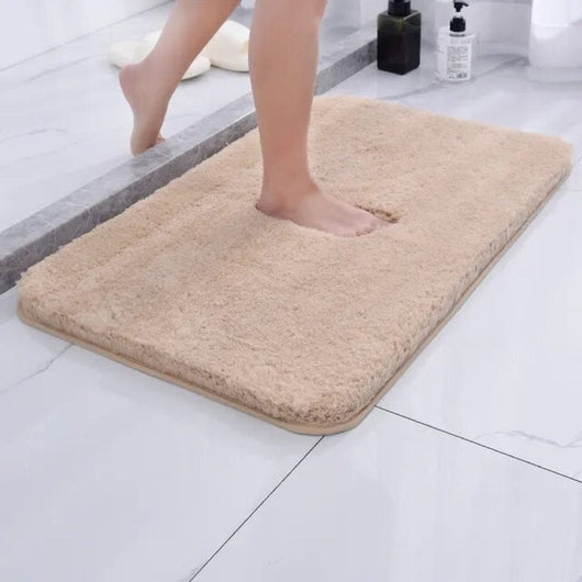 Ultra-Plush Shag Bath Rug - Beige