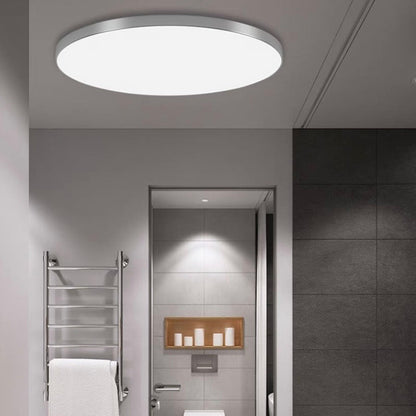 Ultra-Slim Flush Mount LED Ceiling Light - Silver