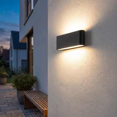 Up-Down LED Outdoor Wall Sconce - Black