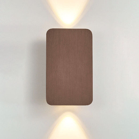 Up Down LED Aluminum Wall Sconce - Coffee / Large