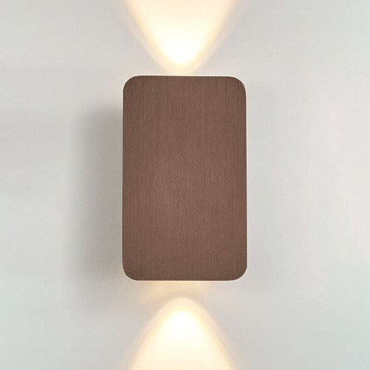Up Down LED Aluminum Wall Sconce - Coffee / Small
