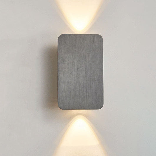 Up Down LED Aluminum Wall Sconce - Gray / Large