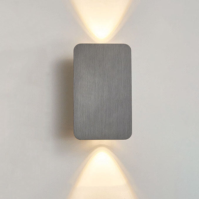 Up Down LED Aluminum Wall Sconce - Gray / Small