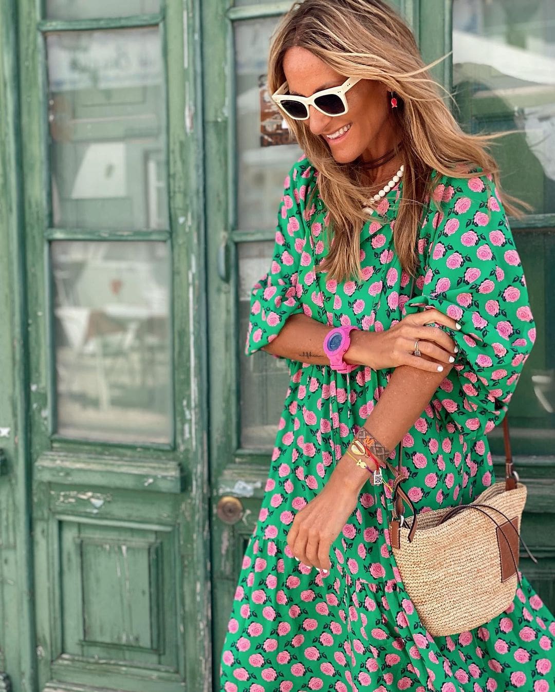 Valérie Floral-Print Tiered Midi Dress