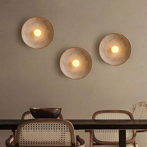 Wabi-Sabi Round Wall Sconce