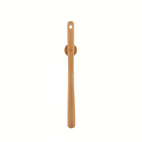 Wall-Mounted Long-Handle Wooden Shoehorn