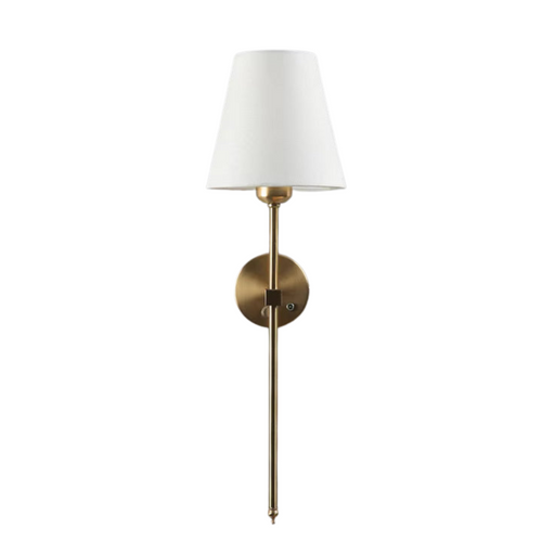 Wireless Rechargeable Brass Wall Sconce