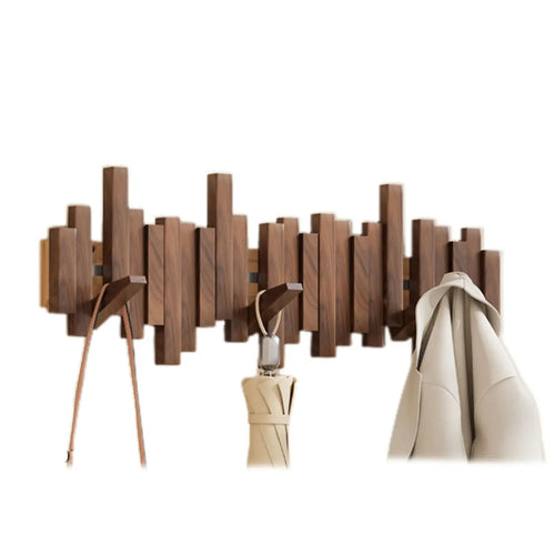 Wooden Skyline Wall-Mounted Coat Rack