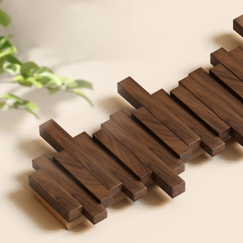 Wooden Skyline Wall-Mounted Coat Rack