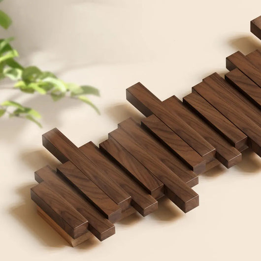 Wooden Skyline Wall-Mounted Coat Rack