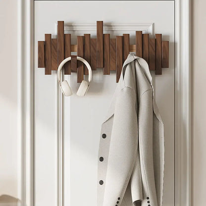 Wooden Skyline Wall-Mounted Coat Rack