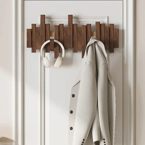 Wooden Skyline Wall-Mounted Coat Rack