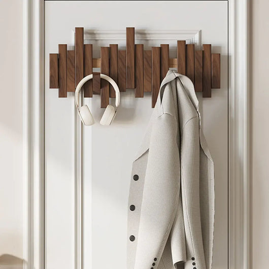 Wooden Skyline Wall-Mounted Coat Rack