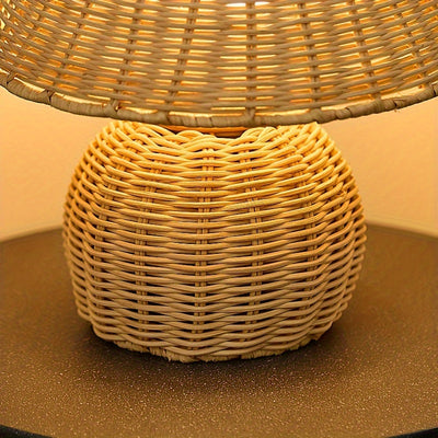 Woven Rattan Table Lamp