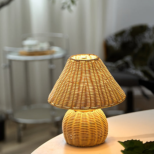 Woven Rattan Table Lamp