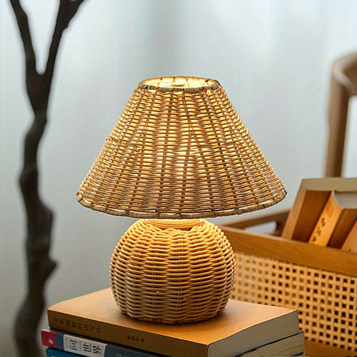 Woven Rattan Table Lamp