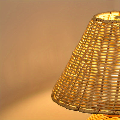Woven Rattan Table Lamp