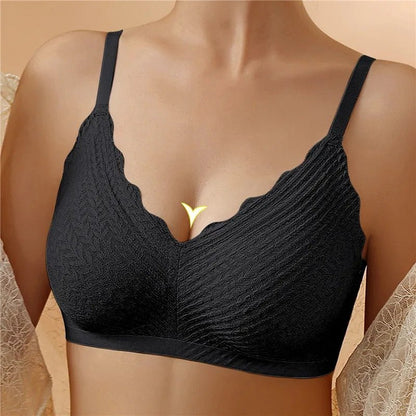 Yvette Scallop-Edge Lace Bralette