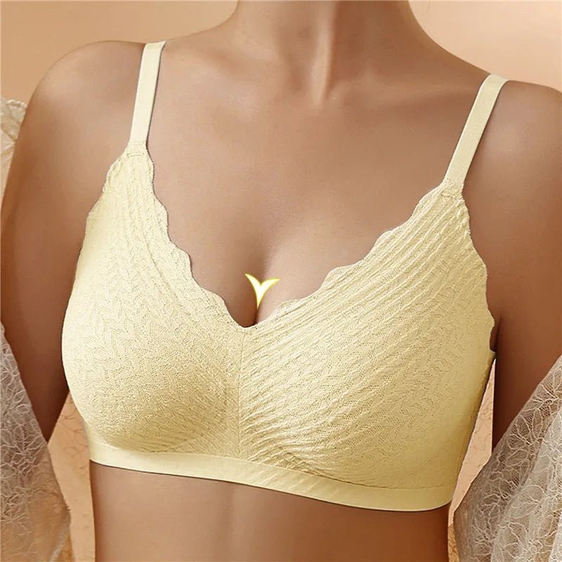 Yvette Scallop-Edge Lace Bralette