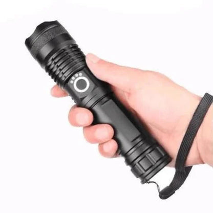Zoomable USB-Rechargeable LED Tactical Flashlight
